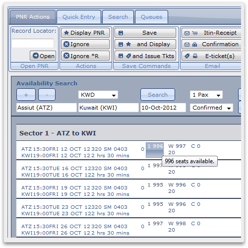 Airline Call Center Interface